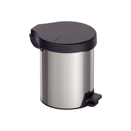 Lixeira New Redonda com Pedal Cromada com Tampa Tramontina