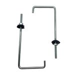 Gancho J com Porca e Arruela de Vedação 1/4"x240mm 10 Peças