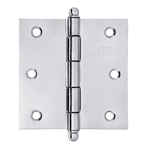 Dobradiça Pino Bola sem Anel Cromada 3 Peças União Mundial