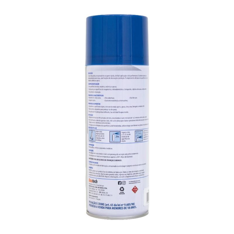 Tinta Spray Uso Geral Alto Brilho Azul Escuro 350ml Bautech