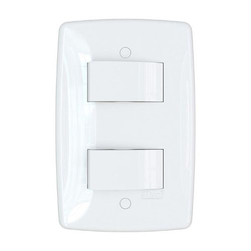 Conjunto 2 Interruptores Simples 10A/250V 4x2 Branco Finesse+