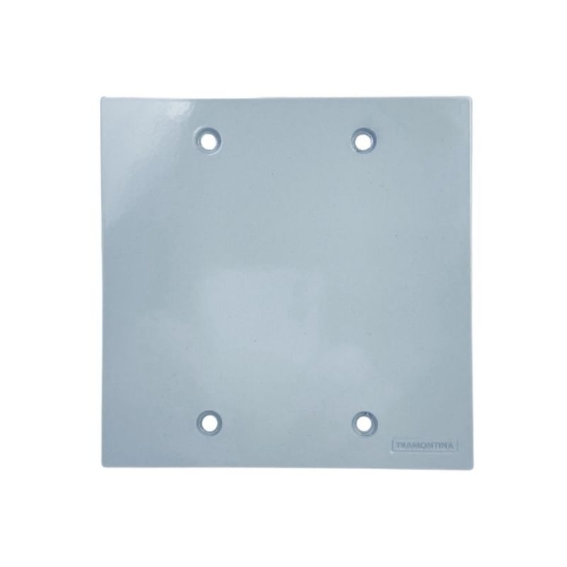 Tampa Cega para Caixa de Piso 4x4 em Alumínio Cinza