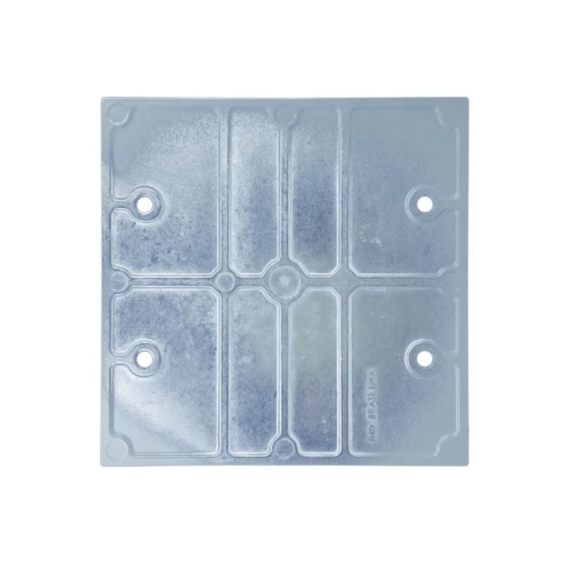 Tampa Cega para Caixa de Piso 4x4 em Alumínio Cinza