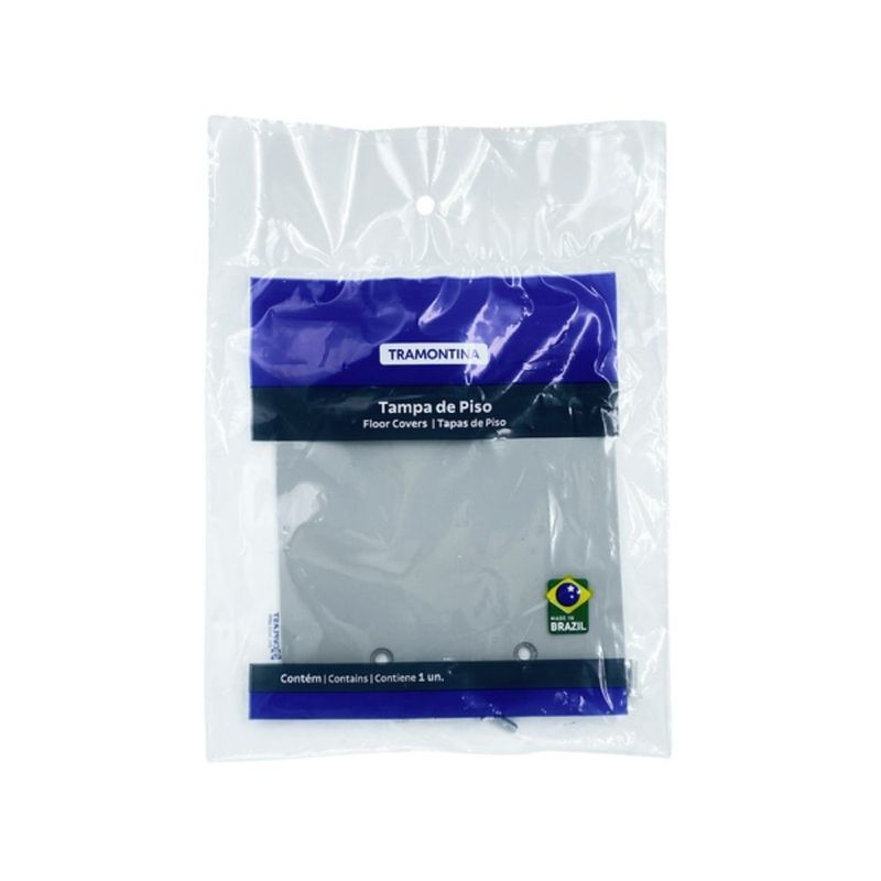 Tampa Cega para Caixa de Piso 4x4 em Alumínio Cinza