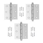 Dobradiça Pino Bola sem Anel 3"X2.1/2" até 24Kg Acetinada 03 Peças