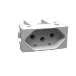 Módulo Tomada 2P+T 10A/250V Branco Modulopro