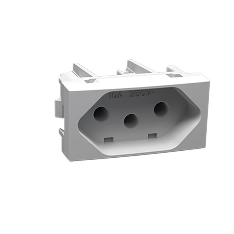 Módulo Tomada 2P+T 10A/250V Branco Modulopro