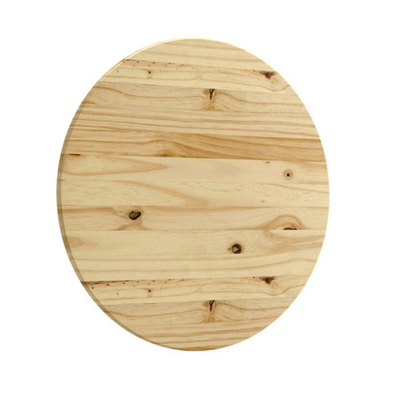 Tampo Redondo para Mesa Pinus Rústico 100x100x2,8cm