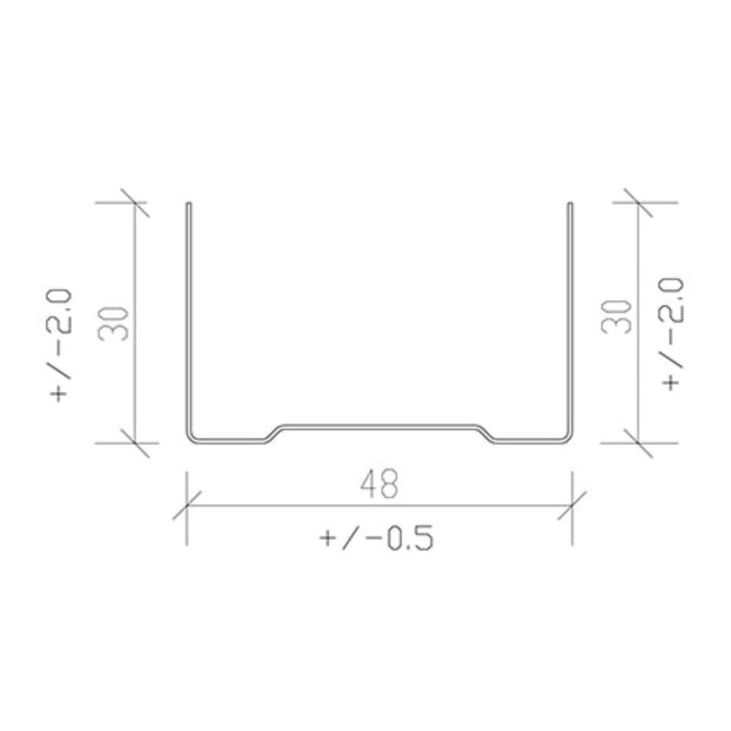 Guia para Drywall Aço Galvanizado 48x35mm 3m Multiperfil