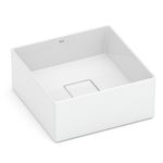 Cuba de Apoio Quadrada Branca Slim 30x30cm Louça Roca T3 Terra