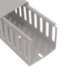 Canaleta sem Adesivo para Painel 30x30mm Ranhurada PVC Cinza 2 Metros