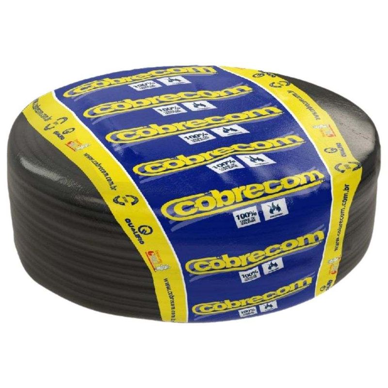 Cabo Flexível 1,5mm² 750V Preto Cobrecom 50 Metros
