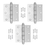 Dobradiça Pino Bola 3.1/2"X3" até 36Kg Acetinada 03 Peças