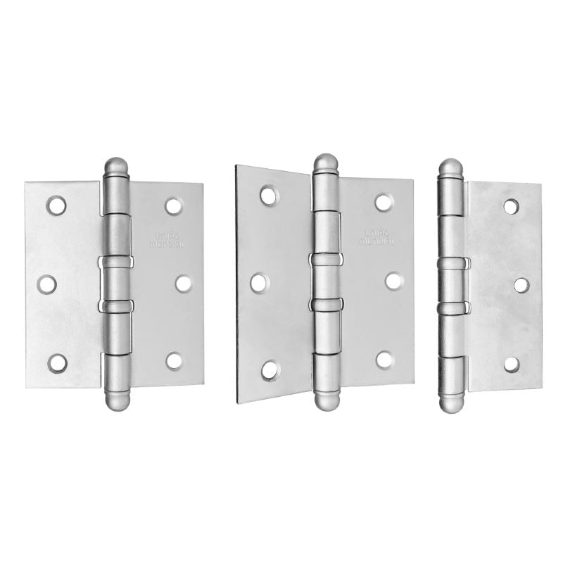 Dobradiça Pino Bola 3.1/2"X3" até 36Kg Acetinada 03 Peças