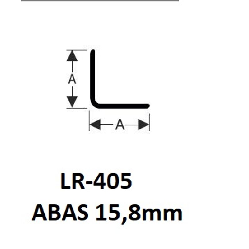 Cantoneira Arredondada Parede em L 15,87mm "5/8" 3m Alumínio Brilhante