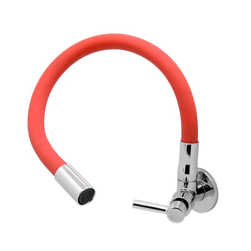 Torneira para Cozinha Parede 1/4V Bica Média Vermelho Fit Color 1168