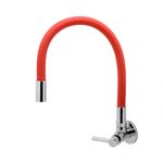 Torneira para Cozinha Parede 1/4V Bica Média Vermelho Fit Color 1168
