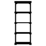 Estante Plástica Poly Eco5 - 5 Prateleiras Preto 70x35x167cm