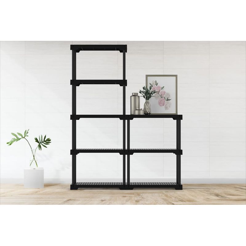 Estante Plástica Poly Eco5 - 5 Prateleiras Preto 70x35x167cm