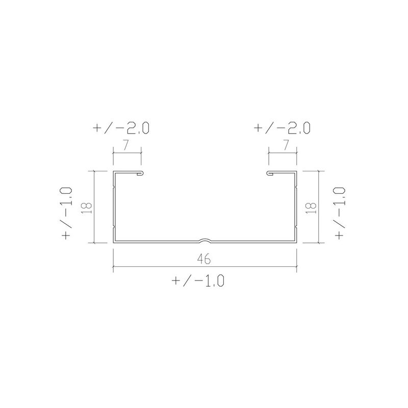 Perfil Enrijecido F530 Aço Galvanizado 46x18mm 3m Multiperfil