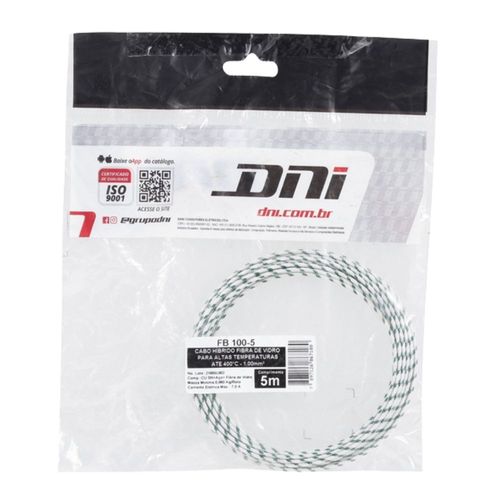 Cabo Fibra de Vidro para Alta Temperatura com 5 Metros DNI