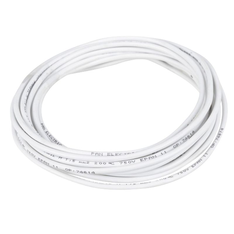 Cabo Silicone 1,5mm² para Alta Temperatura até 200°C Dni 5 Metros