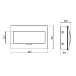 Quadro PVC Disjuntor Embutir sem Barramento para 18 Disjuntores Branco