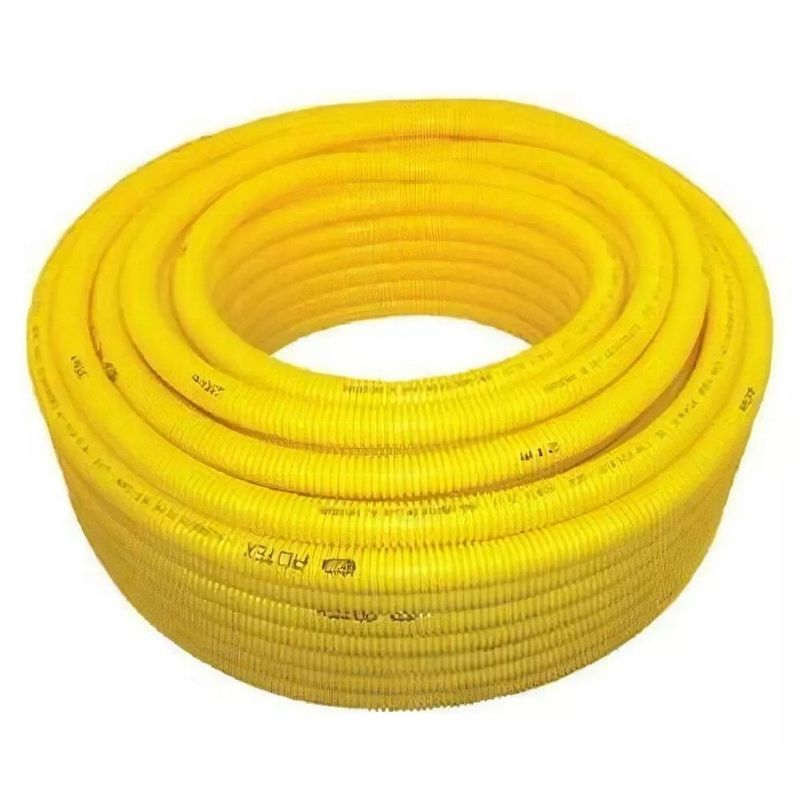 Eletroduto Corrugado 1/2" 20mm Amarelo Adtex 50 Metros
