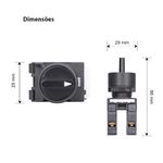 Comutador Rotativo Liga/Desliga/Liga com Pulsador 2NA Margirius