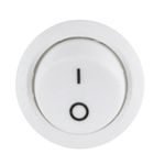 Chave Comutadora Liga/Desliga Redonda 2 Terminais 80W Branca Dni