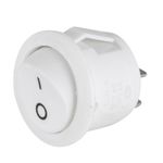 Chave Comutadora Liga/Desliga Redonda 2 Terminais 80W Branca Dni