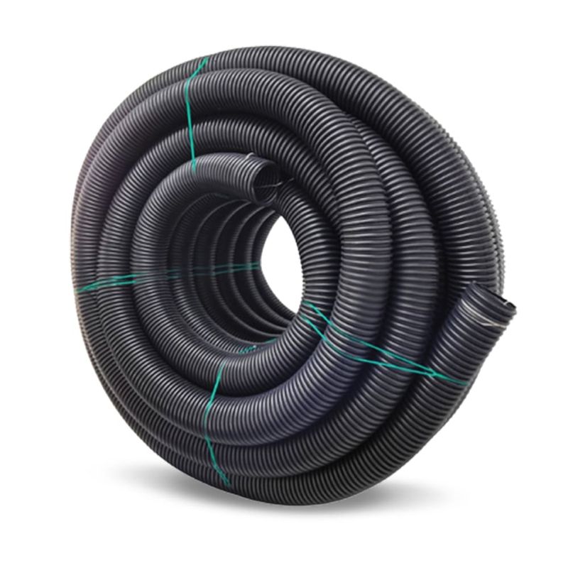 Duto Corrugado 4" DN 100 Preto Tubos Bravo 50 Metros