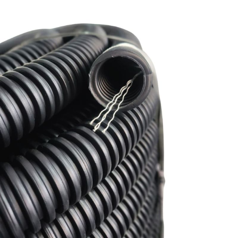 Duto Corrugado 4" DN 100 Preto Tubos Bravo 50 Metros