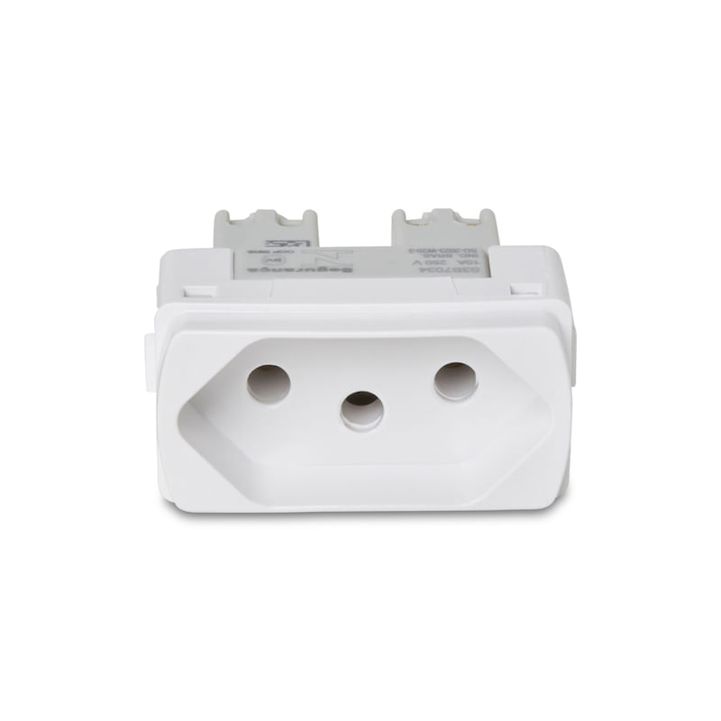 Módulo Tomada 2P+T 10A/250V Branco Miluz