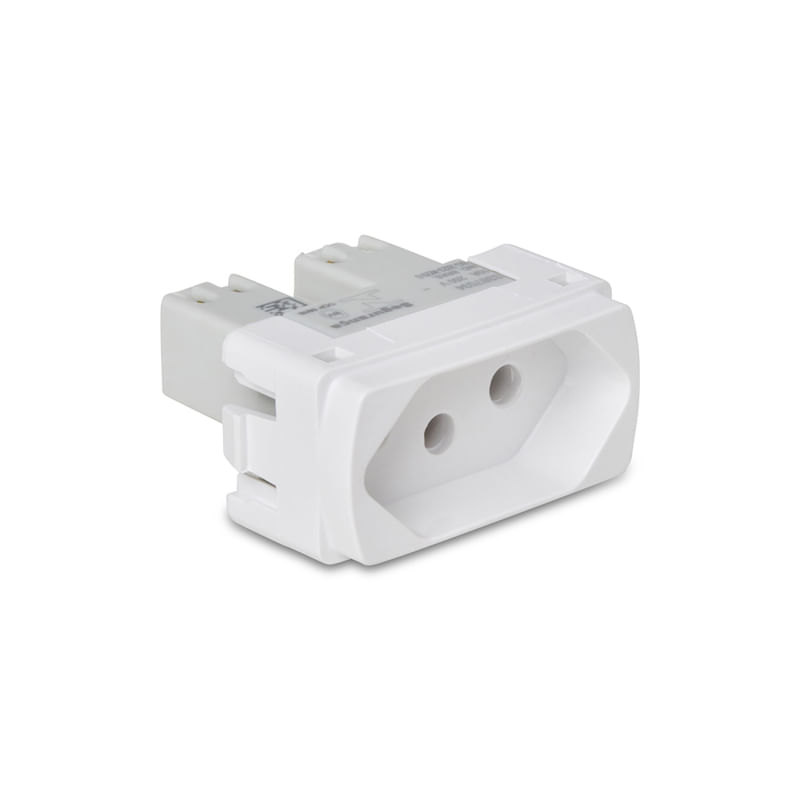 Módulo Tomada 2P+T 10A/250V Branco Miluz
