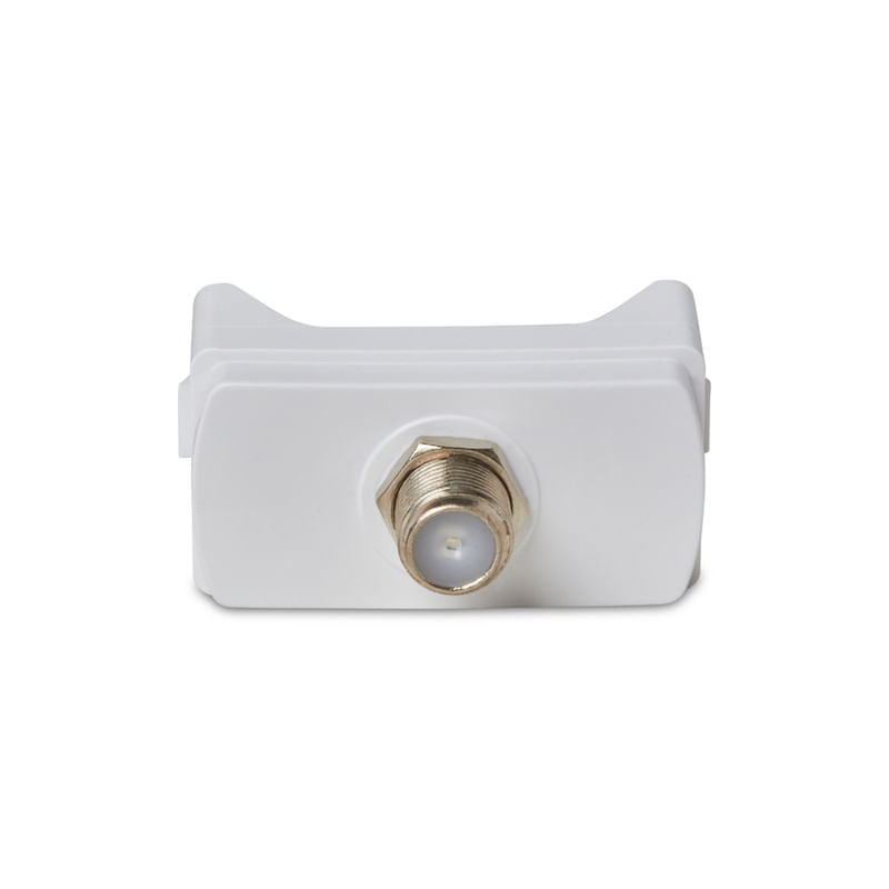 Módulo Tomada Coaxial para Antena de TV Branco Miluz