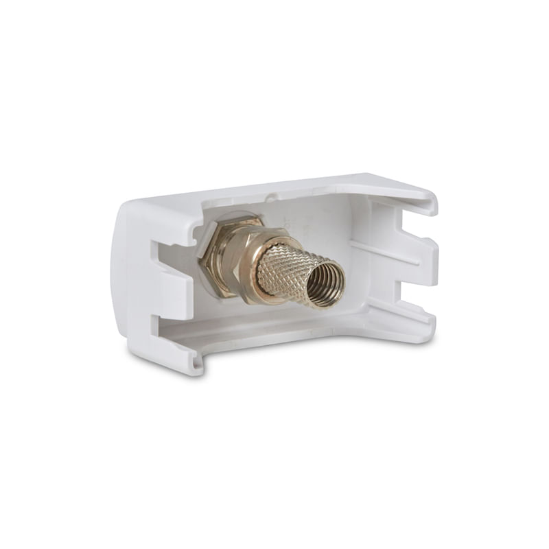 Módulo Tomada Coaxial para Antena de TV Branco Miluz