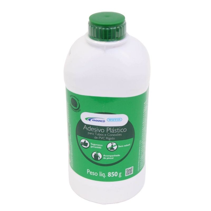 Adesivo Plástico PVC Frasco 850g Amanco