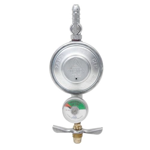 Regulador Gás Doméstico 1kg/h 504/01 3/8" BM com Manômetro Aliança