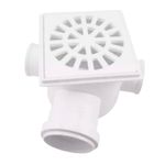 Caixa Sifonada com Grelha Quadrada Branca 100 x 100 x 50mm Krona