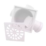 Caixa Sifonada com Grelha Quadrada Branca 100 x 100 x 50mm Krona