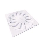 Grelha Quadrada Abre e Fecha PVC Branca DN100 Tigre