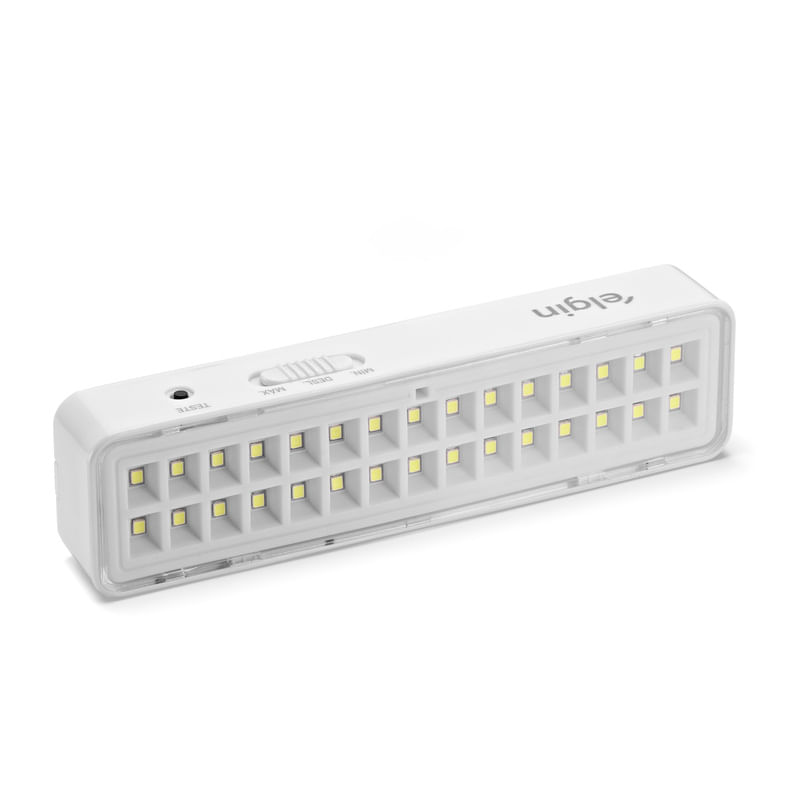 Luminária de Emergência LED Barra Branca 2W Luz Branca 100 lúmens
