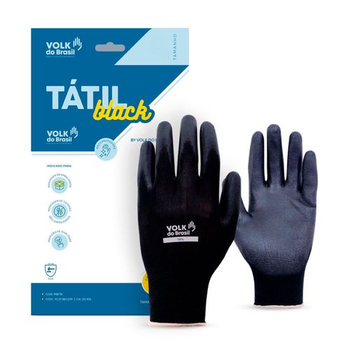 Luva Segurança Tátil Preto Volk