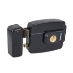 Fechadura Elétrica Dupla Fixa Abertura para Fora C90 12V Preta