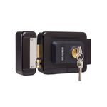 Fechadura Externa Elétrica de Cilindro Fixo FX2000 12V Preta