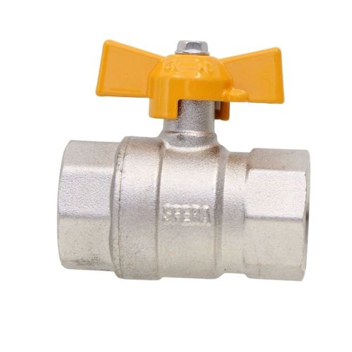 Válvula de Esfera Gás Fêmea BSP Borboleta 3/4" Emmeti