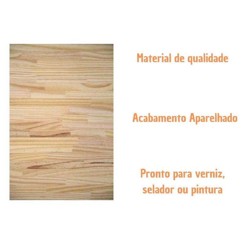 Painel Aparelhado de Pinus 80x160x1,8cm