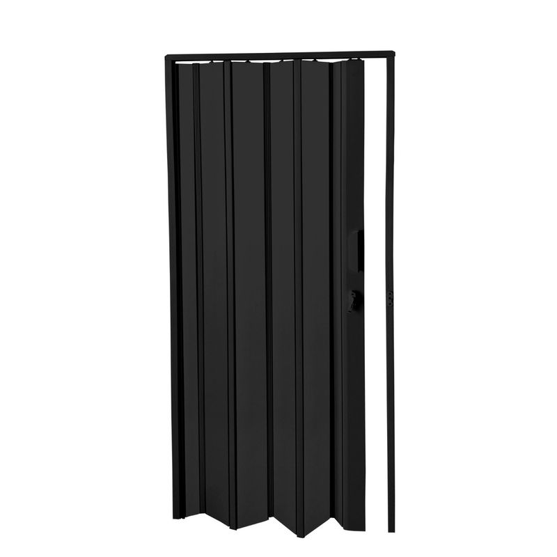 Porta Sanfonada PVC Preto 210x62cm