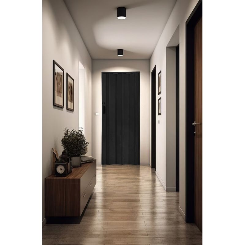 Porta Sanfonada PVC Preto 210x62cm